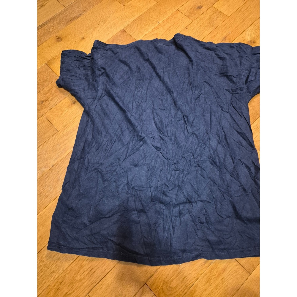 Vintage 1994 Lee WMMS 100.7 FM Cleveland Buzzard Radio T-Shirt XL Navy Blue USA - Picture 4 of 6